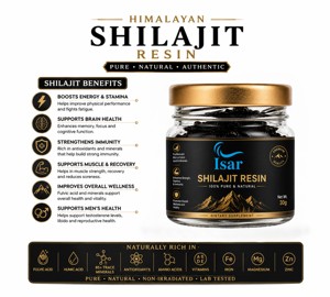 Résine de Shilajit Naturelle de l'Himalaya 30g, Extrait Pur de Shilajit, Vente en Gros, Fabricant OEM ODM, Fournisseur de Marque Privée en Inde - Product Image 3
