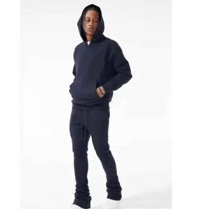 ชุดวอร์มผู้ชายทรงเข้ารูป แฟชั่นชุดกีฬาสองชิ้น ชุดออกกำลังกายทันสมัย ชุดลำลองสำหรับฝึกซ้อม สวมใส่สบายทุกวัน - Product Image 3