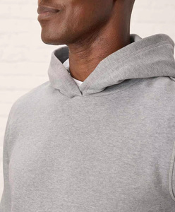 Sudadera con Capucha Gris para Hombre, 100% Algodón, Felpa Francesa, Corte Regular, Informal, con Bolsillo Delantero, Color Sólido, para Otoño - Product Image 5