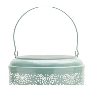 Ensemble de lanternes en fer vert menthe avec motif découpé, décoration portable pour la maison - Product Image 2