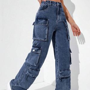 กางเกงคาร์โก้ฟอกสีกรดกางเกงสตรีทแวร์ทันสมัยมีกระเป๋าหลายฟังก์ชั่นและพื้นผิวฟอกไม่เหมือนใครดีไซน์ตามสั่ง - Product Image 5