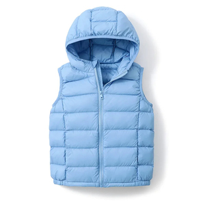 Hooded Puffer <b>Vest</b> <b>Men</b> Warm Soft Quilted Sleeveless Jacket Daily Wear Casual Padded Bodywarmer - Product Image 6