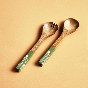Accesorios de Lujo para el Hogar, Juego de Servidores de Ensalada de Acacia, Ecológicos, Aptos para Lavavajillas, Utensilios para Ensalada, Hechos en India - Product Image 5