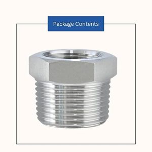 Adaptador reductor de tubo hexagonal de latón – Rosca hembra de 1/4” x rosca macho de 1/2” – Conexión de latón de alta resistencia para líneas de agua, compresores de aire - Product Image 6