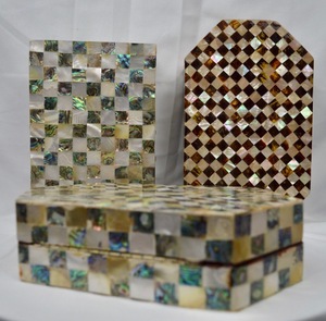 Sac à main à bandoulière ILAHI fait main en soie MOP imprimée, motif à carreaux personnalisé, avec chaîne, pour usage quotidien - Product Image 3