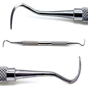 Lot de 6 instruments dentaires professionnels en métal et bois pour l'extraction dentaire, les détartrages et le retrait des obturations molaires - Product Image 5