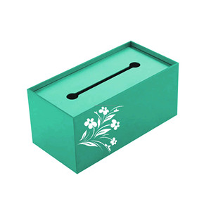 <b>Tissue</b> Box Distressed Flower Bunch Light Green Storage Compartment Decorative Bathroom <b>Facial</b> <b>Tissue</b> Box Holder Farmhouse Decor - Product Image 1