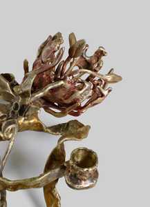 Glow stand Handmade <b>Brass</b> <b>Candlestick</b> <b>Holder</b> With Floral Design For Home Decoration - Product Image 4