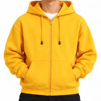 Sweat à capuche zippé brodé OEM pour homme, en molleton 100 % coton épais, veste à capuche personnalisée, vêtements de sport, vente en gros d'usine