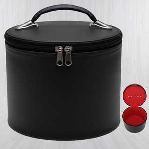 Estuche Redondo de Cuero Blanco con Cierre de Cremallera, Diseño Duradero para Bordados y Manualidades Premium - Product Image 2