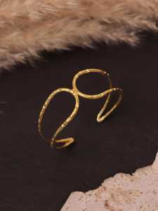 Brazalete Ancho Hecho a Mano con Piedras de Jaspe y Patrón del Árbol de la Vida para Boda - Product Image 1