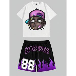 Conjunto Deportivo STYLITE con Logotipo Personalizado, Vintage, Transpirable, de Alta Calidad, Pantalones Cortos, Camiseta con Serigrafía, Ropa Deportiva - Product Image 6