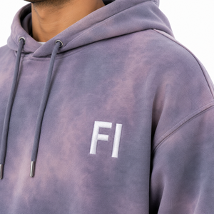 Ensemble de survêtement molletonné tie-dye pour hommes, sweat-shirt et pantalon décontractés oversize avec poche avant à logo, coupe régulière, fournisseur en gros - Product Image 5
