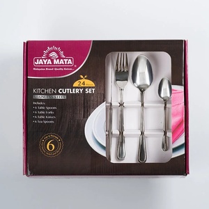 JM784 Juego de Cubiertos de Acero Inoxidable de 24 Piezas para 6 Personas, Cuchillos de Mesa, Tenedores, Cucharas, Cucharillas, para Uso en Restaurantes y Hoteles - Product Image 2