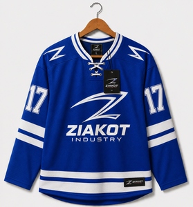 Venta al por Mayor Directa de la INDUSTRIA ZIAKOT, Jersey de Hockey Personalizado en Negro, Rojo y Blanco - Product Image 5
