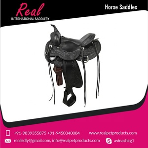 Selle de cheval western sur mesure en cuir véritable, équipement d'équitation avec design et couleurs uniques - Product Image 3
