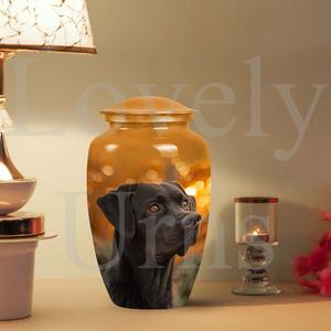 Urna de cremación negra para labrador, urna funeraria personalizada para cenizas de mascotas, recuerdo decorativo conmemorativo para mascotas. - Product Image 4