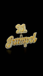 Hip Hop estilo Vvs Moissanite encanto colgante Iced 925 NOMBRE DE PLATA personalizado chapado en oro letra personalizada 11 número fiesta - Product Image 3