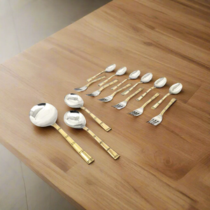 Ensemble de couverts modernes en acier inoxydable – Cuillères, fourchettes et couteaux élégants pour la cuisine – Finition durable - Product Image 1