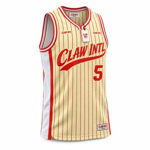 Maillot de basketball Claw Intl imprimé par transfert thermique, débardeur unisexe pour adolescents, respirant, design uni, 100 % polyester, séchage rapide - Product Image 4