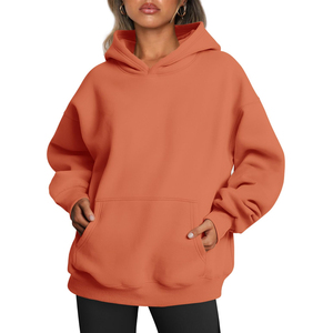 Nueva Sudadera con Capucha para Mujer, Holgada, de Manga Larga, con Hombros Caídos, Deportiva, de Algodón y Felpa - Product Image 1