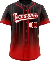 Maillot de baseball à boutons, taille personnalisée, logo et nom brodés, pour adultes, nom d'équipe personnalisé, manches courtes, 100% polyester