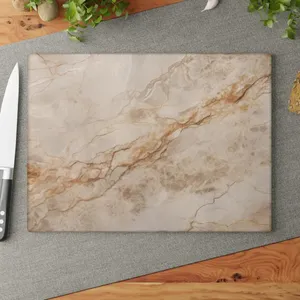 Planche à découper en marbre avec surface mate et brillante pour la préparation des aliments en cuisine, surface de découpe élégante pour la cuisine à domicile - Product Image 3