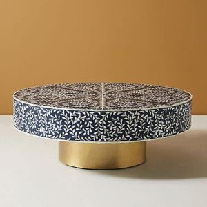 Table basse moderne en os incrusté fait main, table centrale de salon haut de gamme, table basse de luxe en os incrusté artisanale, design de créateur - Product Image 1
