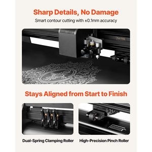 Plotter da Taglio Vinile con Larghezza di Alimentazione Massima 28 Pollici, Doppie Lame, Velocità Regolabile, Display LED - Forniture per Artigianato e Stampa - Product Image 6