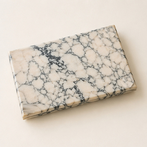 Plateau de luxe personnalisé en marbre rectangulaire, plateau de vanité en pierre naturelle pour salle de bain et commode, organisateur de parfums artisanal - Product Image 3