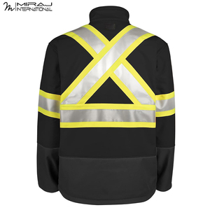 2026 <b>High</b> <b>Visibility</b> Reflective Safety Black Color Durable Outdoor Workwear <b>High</b> <b>Visibility</b> Reflective Tape Waterproof <b>Jackets</b> - Product Image 2