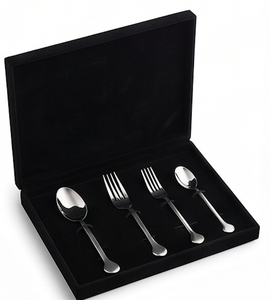 Ensemble de couverts minimalistes en acier inoxydable, cuillère, fourchette, couteau, finition miroir haute brillance, passe au lave-vaisselle, pour mariage. - Product Image 6