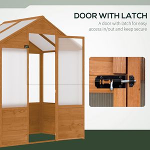Serra in Policarbonato 6FT X 4FT X 7FT, Kit Serra per Hobby con Porta Bloccabile, Resistente al Vento Livello 5, Materiale in Vetro PE - Product Image 6
