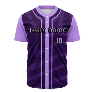 Camiseta de béisbol personalizada con nombre del equipo, diseño de patrón digital azul 10, camiseta deportiva de manga corta - Product Image 6