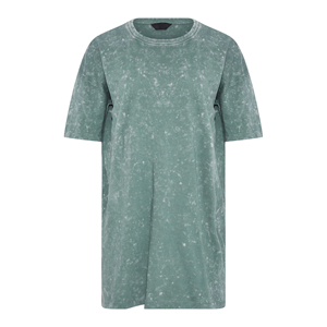 Camiseta de algodón con lavado ácido para mujer, estilo casual, oversize, personalizada, OEM, marca privada, fabricante. - Product Image 5