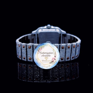 Reloj Inteligente de Moda Redondo para Mujer, Correa de Acero Inoxidable con Gemas, Personalización Disponible, 42 mm - Product Image 4