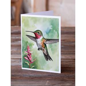 Calliope Hummingbird Whimsical A7 Size <b>5x7</b> Blank Note Cards Pack of 8 Greeting Cards with <b>Envelopes</b> - Product Image 2
