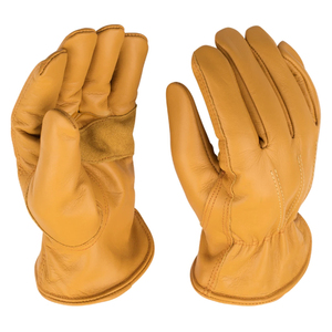 Gants de conduite en cuir lisses à paume intégrale, poignet élastique, pour le travail, avec coutures classiques, produit de qualité supérieure, gants robustes - Product Image 1