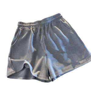 Shorts Casuales de Punto para Mujer, Color Verde Oliva Sólido, Cintura Elástica con Bolsillos, Transpirables, Corte Regular, Talle Medio, Tela de Algodón - Product Image 6
