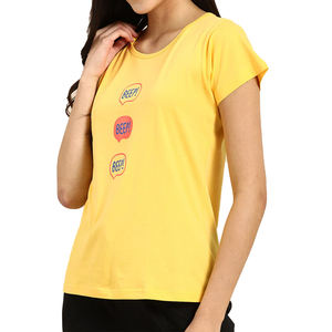 เสื้อยืดผู้หญิงลายดอกไม้สไตล์ใหม่ทรงเข้ารูป ระบายอากาศได้ดี น้ำหนักเบา เหมาะสำหรับใส่ในฤดูร้อน - Product Image 6