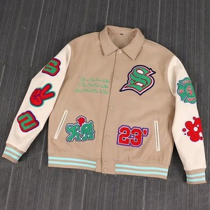 Chaqueta Varsity Personalizada con Logotipo Bordado, Estilo Vintage, Unisex, Oversize, Tipo Bomber, de Alta Calidad - Product Image 3