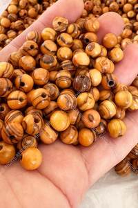 Cuentas Redondas de Madera en Colores Marrones Naturales Surtidos, Cuentas Espaciadoras de Madera Sueltas para Hacer Joyería DIY - Product Image 2