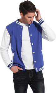 Chaqueta Varsity de Béisbol de Alta Calidad para Invierno, Chaqueta Varsity con Mangas de Cuero Sintético, Ropa de Moda - Product Image 3