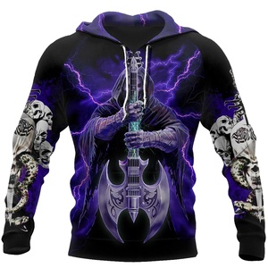 Sweat à capuche imprimé par sublimation 3D Anime Oversize Pullover Washed Polyester Men Male Streetwear Sublimation Sweatshirt Hoodies - Product Image 1