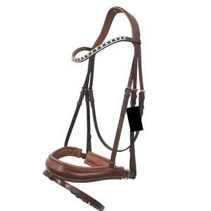 Equestrian High Quality Comfortable Customizable Horse Leather Bridle & <b>Bits</b> with Custom Design for Horse Riding - Product Image 4