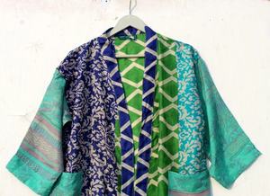 Handmade Crepe <b>Silk</b> <b>Kimono</b> Robe for Women Chic Summer Sleepwear Elegant Comfortable Chiffon Wrap - Product Image 4