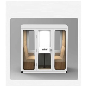 Cabina Acústica Privada Premium Serie Meet Duo Pod, la Más Vendida, para Reuniones de Dos Personas y Conferencias en Línea, Disponible para la Venta - Product Image 4