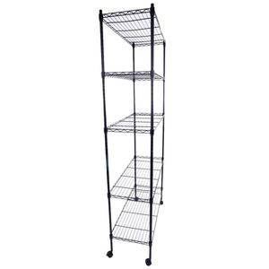 Organizzatore per Trucchi a 5 Livelli in Ferro di Alta Qualità con Ruote in Nylon da 1,5 Pollici, Rivestimento in Plastica Nera Resistente e Durevole - Product Image 3