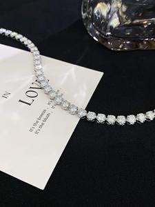 Round Brilliant Cut Moissanite Tennis <b>Bracelet</b> For Women's Solid Gold <b>White</b> Color Fashion Fine Jewelry Classic Wedding Jewelry - Product Image 2