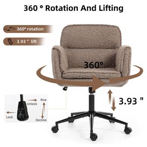 Sedia da Ufficio Ergonomica Girevole Criss Cross con Braccioli Regolabili a 5 Livelli e Ruote, Schienale Rinforzato per Casa e Ufficio - Product Image 5